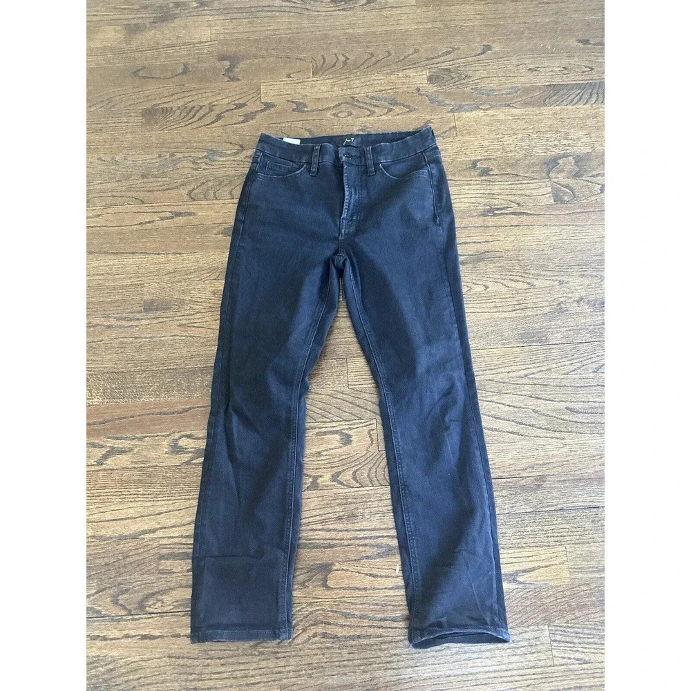 7 for All Mankind Slim Women's Size 4 Black Denim Stretch Jeans 2785